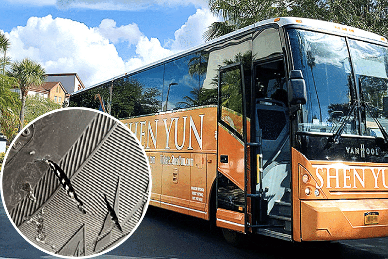 Prerezana guma autobusa Shen Yuna